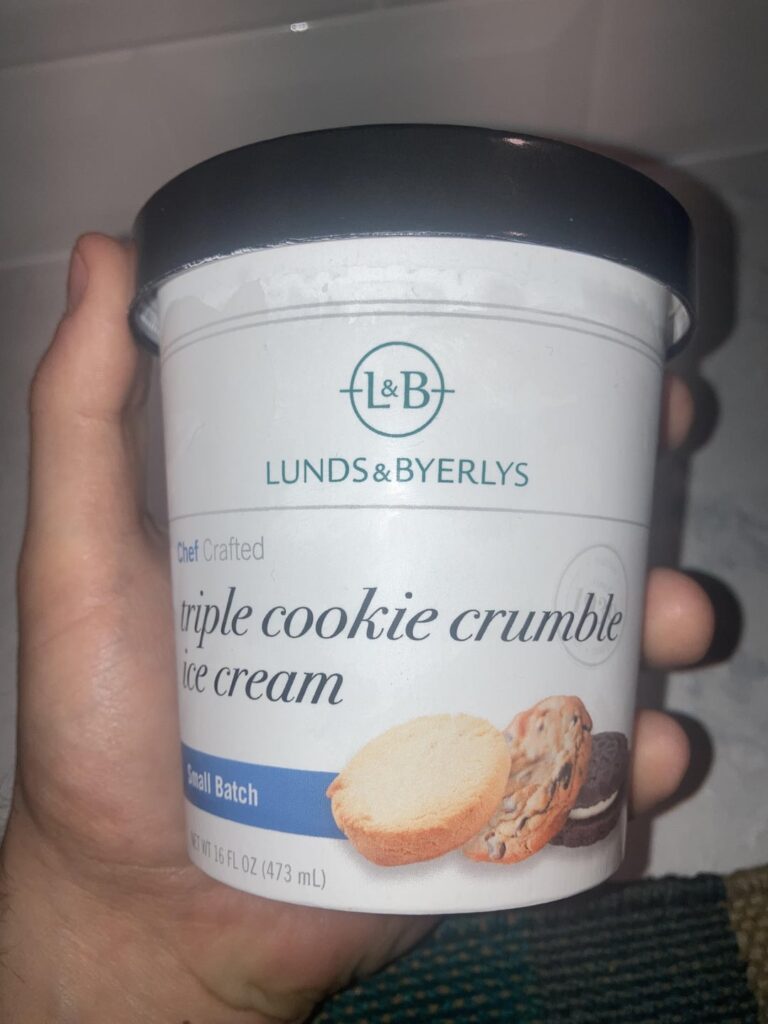 Triple cookie ice cream (with no cookies)