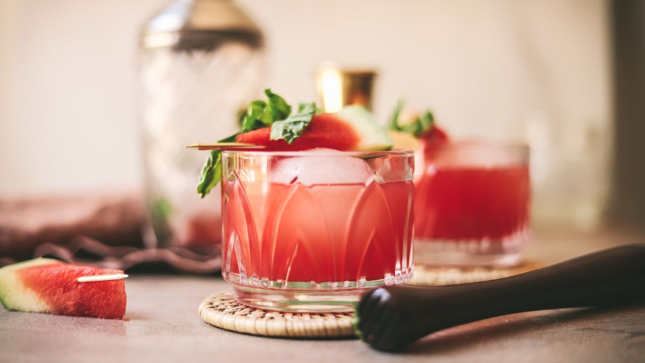 Watermelon Basil Cocktail