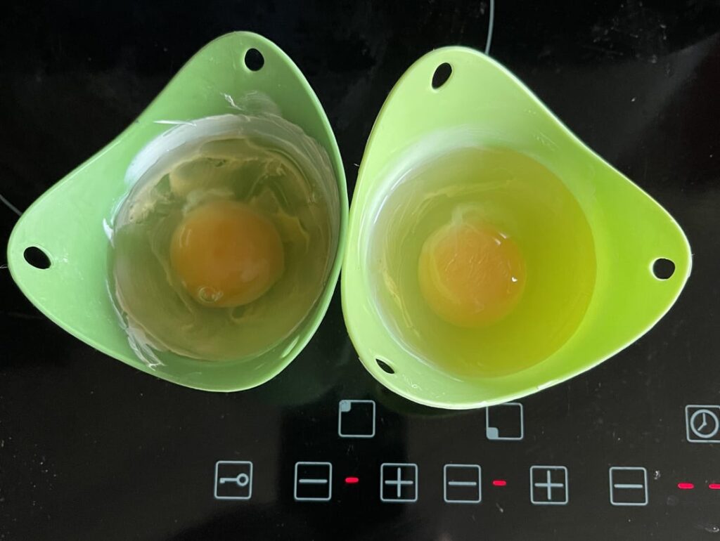 Poached eggs on homemade bread