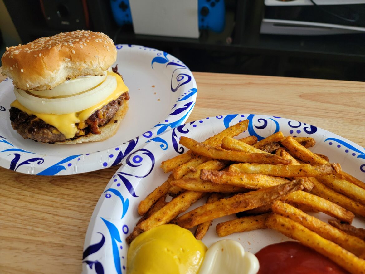 First time cooking a burger