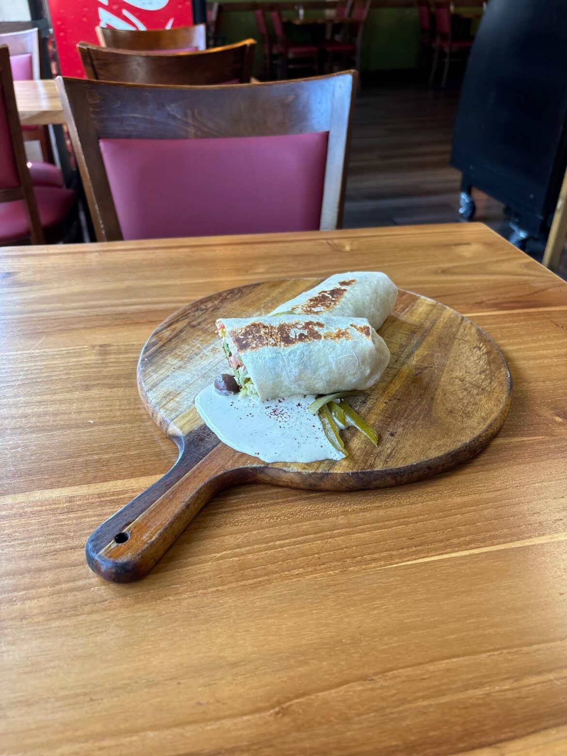 Runny sauce? Flat surface?