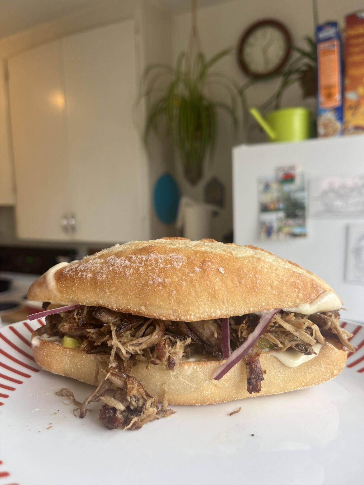 Cuban roast pork sandwich