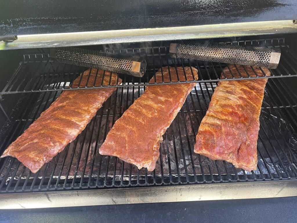 Smoked Ribs, Baked Beans and homemade potato salad.