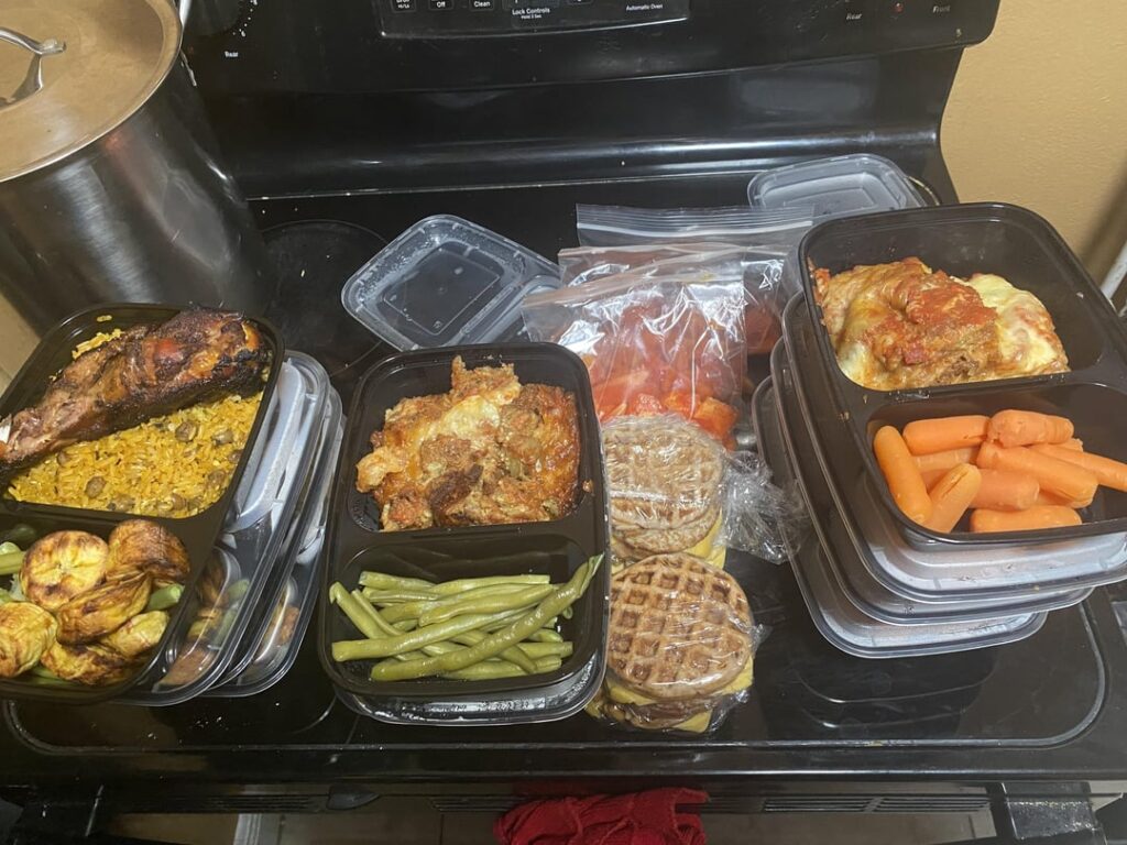 My Work Week Begins on Friday so I prepared a few meals.