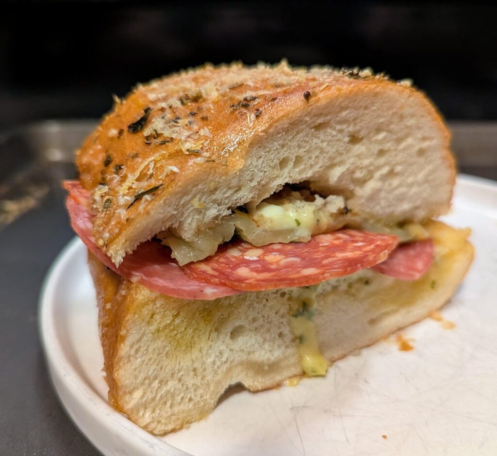 Cheesy Garlic Bread sandwich