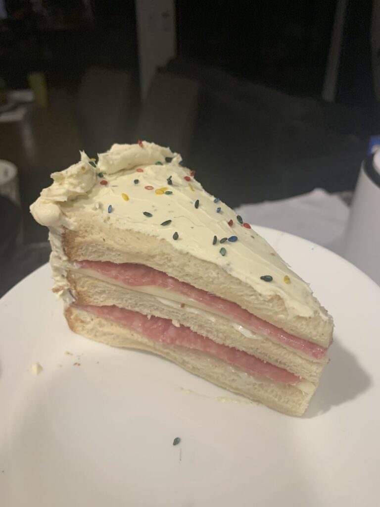 April fools ham sandwich “cake” April fools ham sandwich “cake”