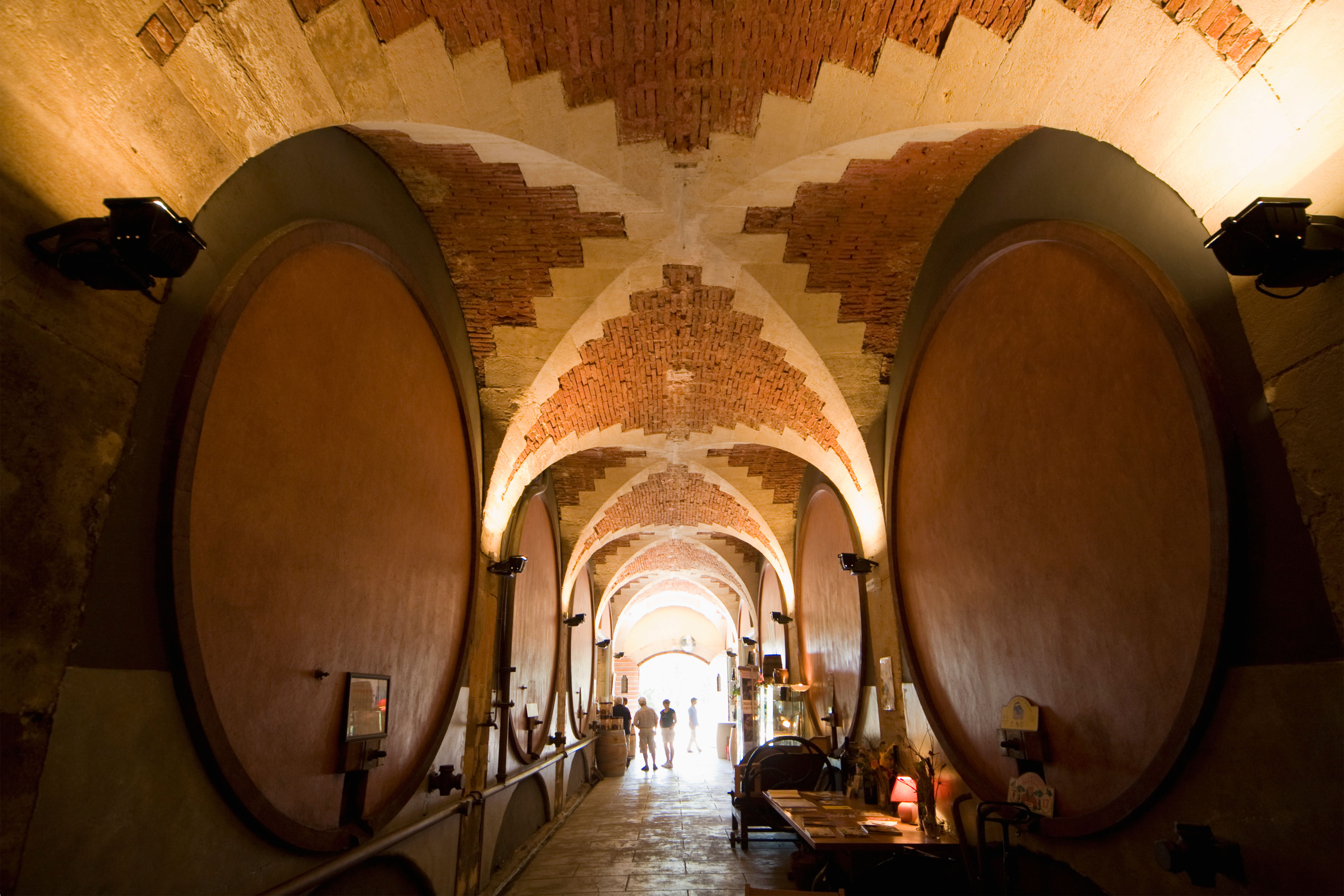 A wine cellar at Chateau de Ventenac Minervois, Languedoc-Roussillon, France