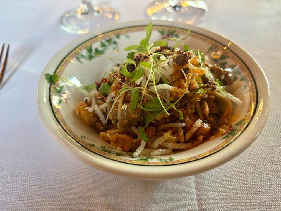 Szechuan noodles at Saddle River Inn.