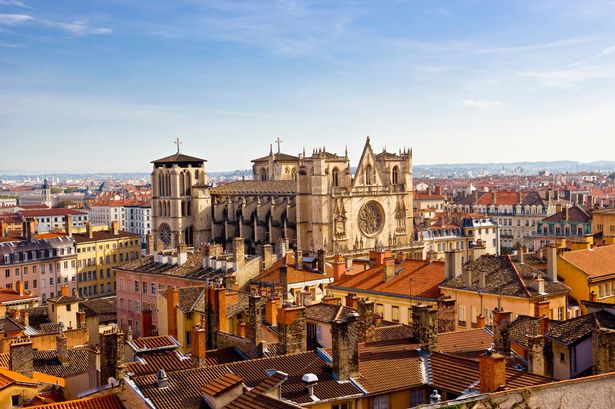Lyon Cathedral Rising Above Old Lyon