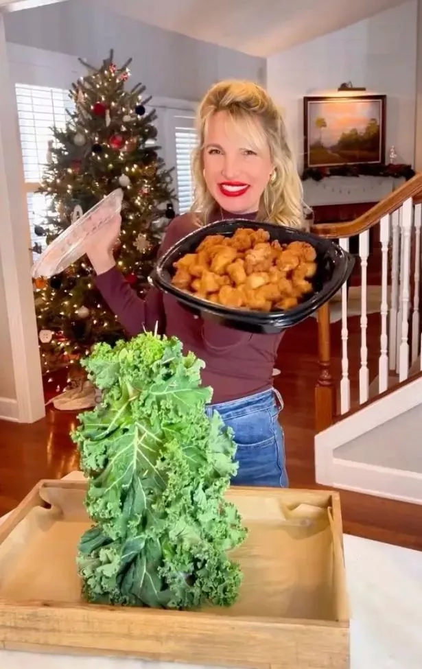 The mom proud of her creation