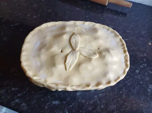 I added a milk wash to the pie to give it a lovely golden finish