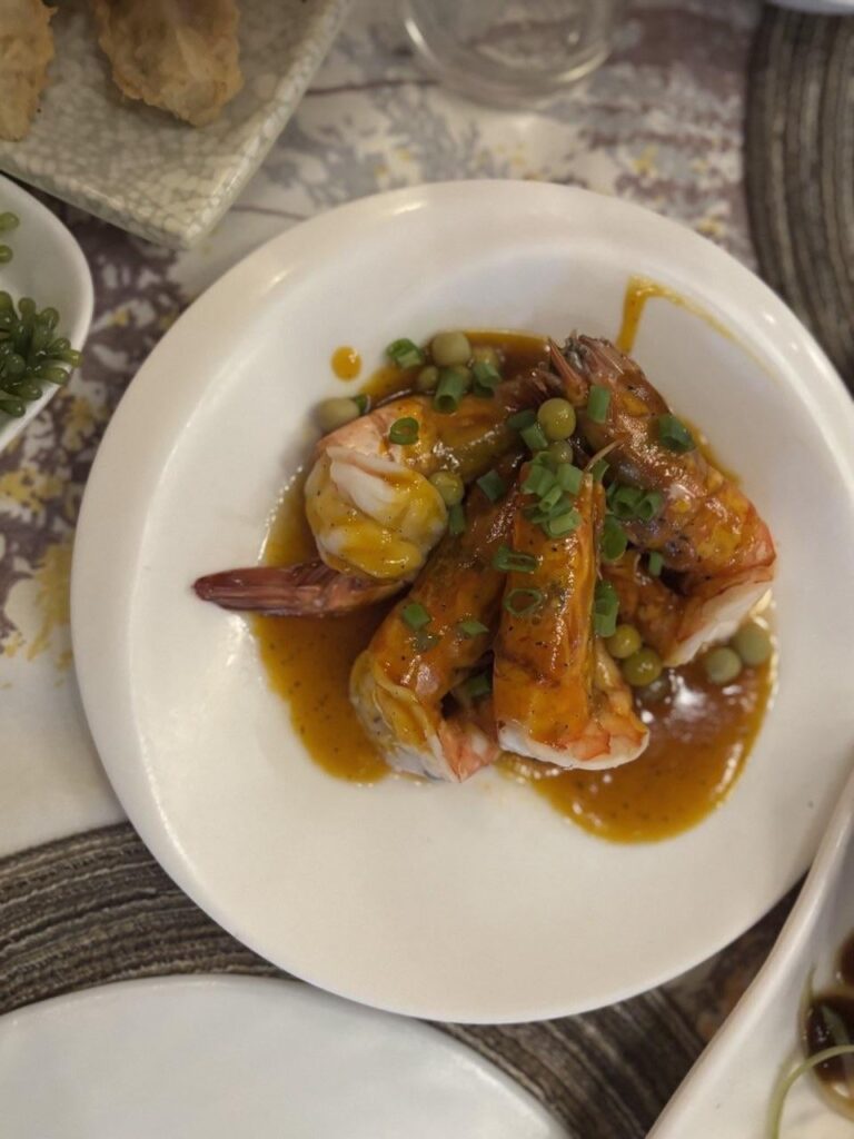 Had seafood for lunch, but this saucy shrimp and grilled tuna is straight-up stealing the show