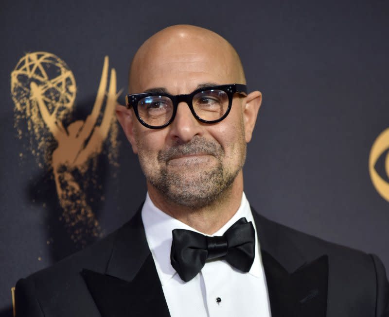 Stanley Tucci arrives for the Primetime Emmy Awards at Microsoft Theater in Los Angeles in 2017. File Photo by Christine Chew/UPI