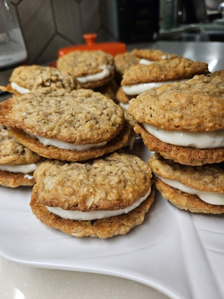 Sourdough discard oatmeal creampies.
