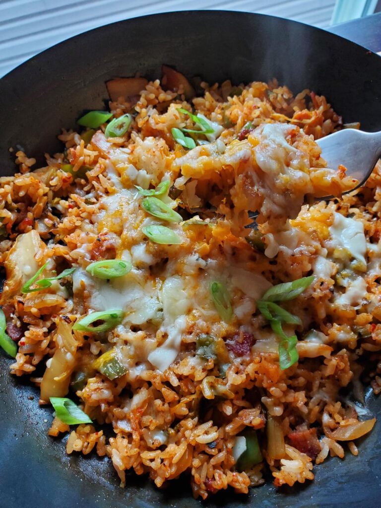 Would you like cheese with your extra crispy kimchi fried rice?
