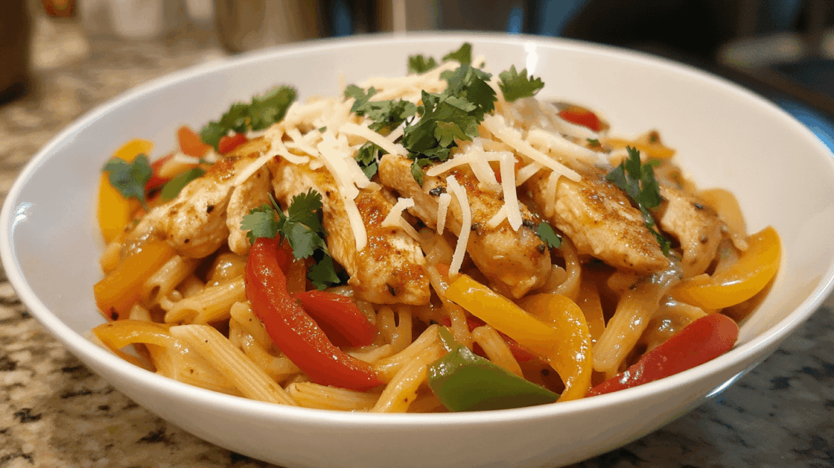 Creamy Chicken Fajita Pasta Recipe