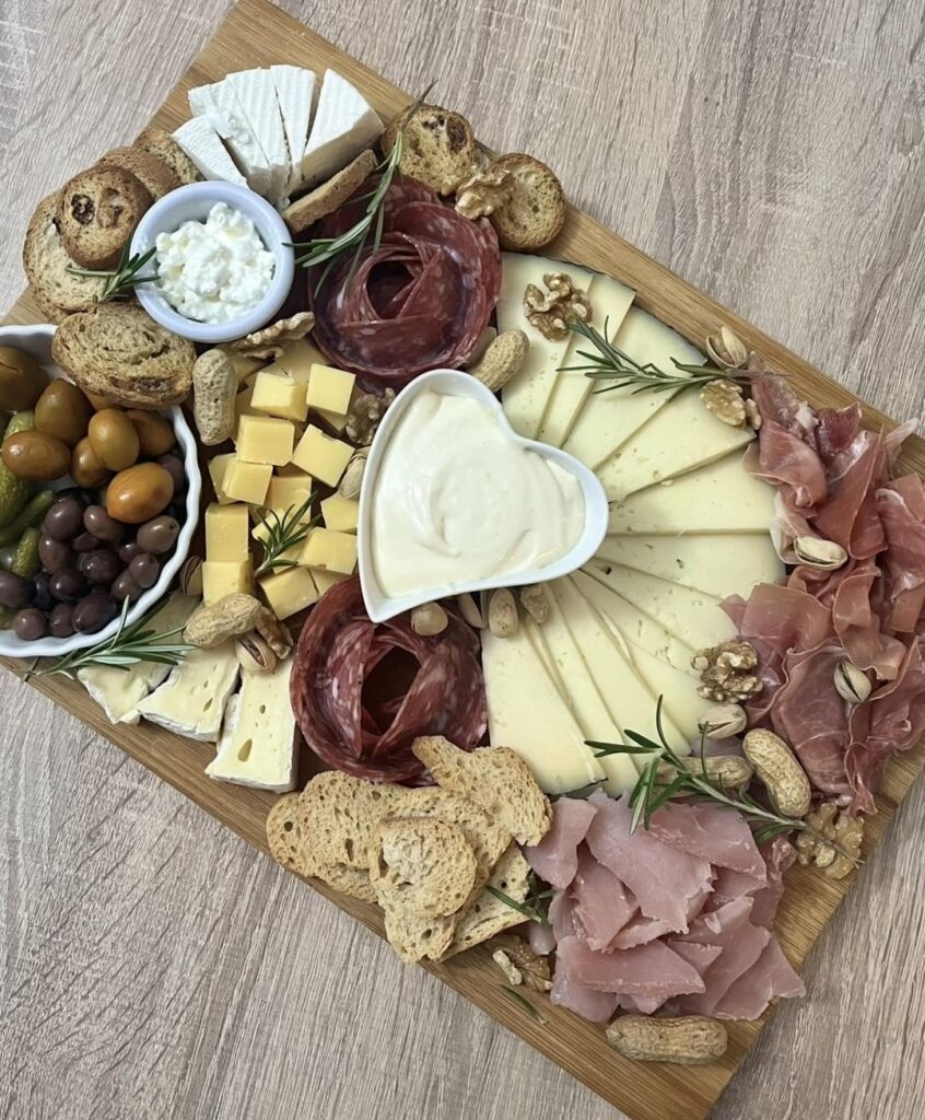 first charcuterie board ever + a smaller one for my brother who doesn’t like cured meats!!