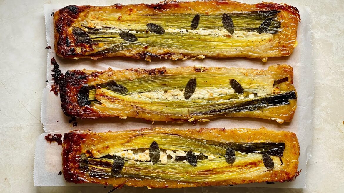 Upside-Down Leek Tart | Caramelised Leeks, Puff Pastry & Cottage Cheese for Zero-Waste Cooking