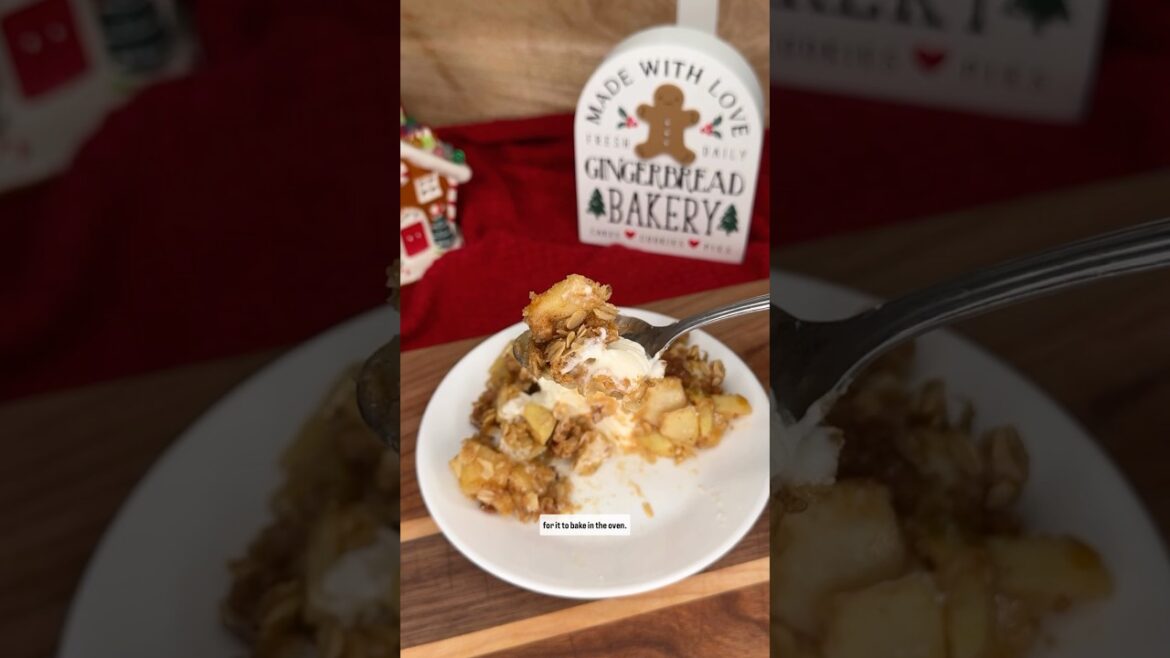 Gluten Free Gingerbread Apple Crisp | Recipe Details in Description