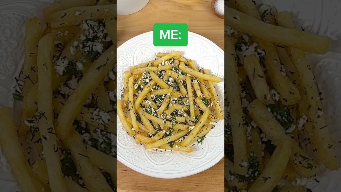 Baked Greek Feta Fries #Shorts Baked Greek Feta Fries #Shorts