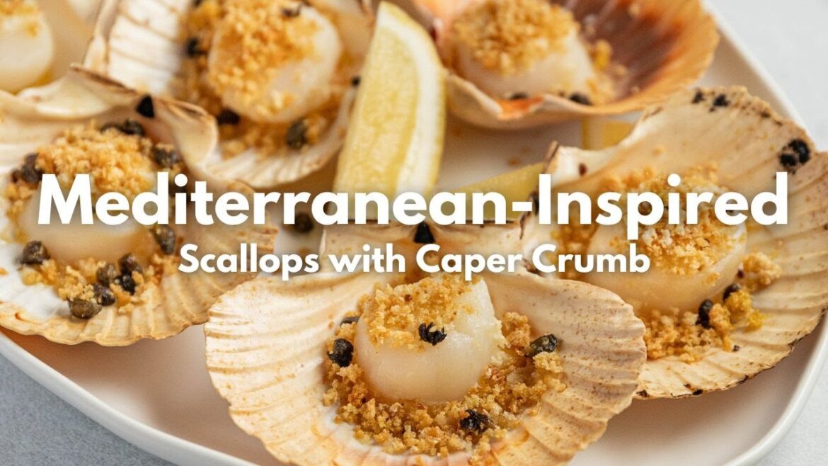 Mediterranean-Inspired Scallops with Caper Crumb