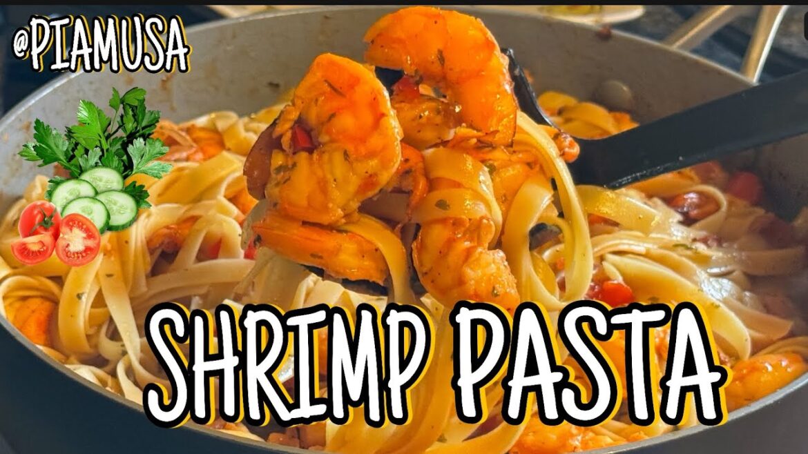 How To Cook Shrimp Pasta in Olive Oil with Fettuccini Noodles #pnw #shrimppasta #knorr