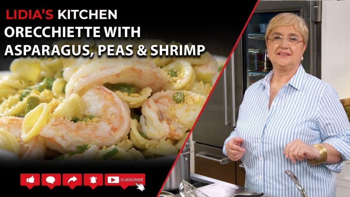 Orecchiette with Asparagus, Peas and Shrimp Orecchiette with Asparagus, Peas and Shrimp