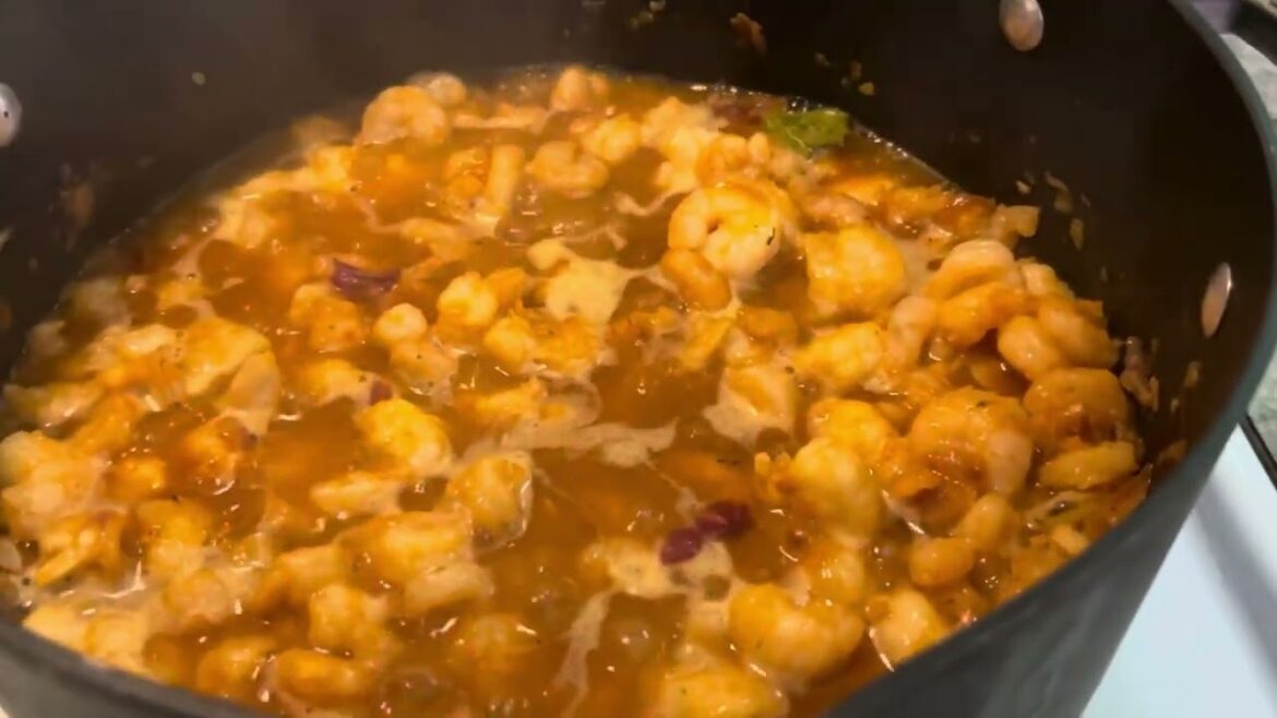 Deliciosos camarones con arroz