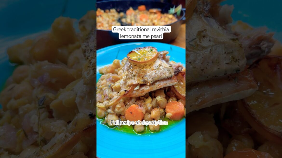 Revithia lemonata me psari / Greek baked lemon garlic fish & chickpeas/ ρεβύθια λεμονάτα με ψάρι Revithia lemonata me psari / Greek baked lemon garlic fish & chickpeas/ ρεβύθια λεμονάτα με ψάρι