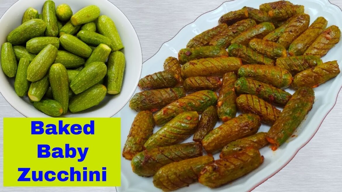Super Delicious Baked Baby Zucchini Recipe || Must Try This Mini Zucchini Recipe || Grilled Zucchini
