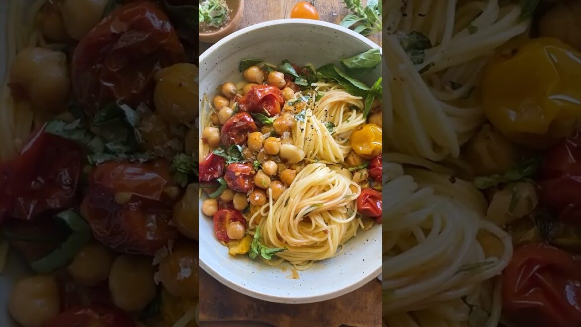 slow roasted tomato and Chickpea Pasta slow roasted tomato and Chickpea Pasta