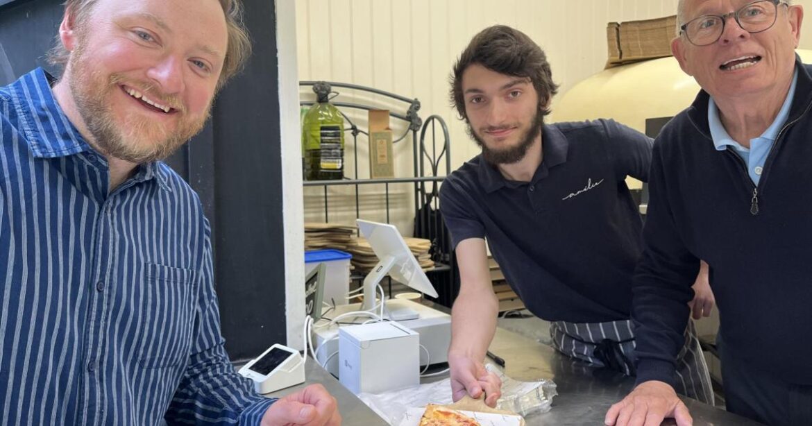 Amelie flammekueche arrives at Wyken Vineyard in Suffolk