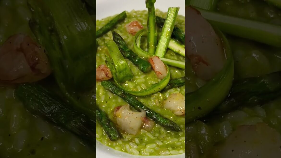 risotto asparagi è gambero rosso