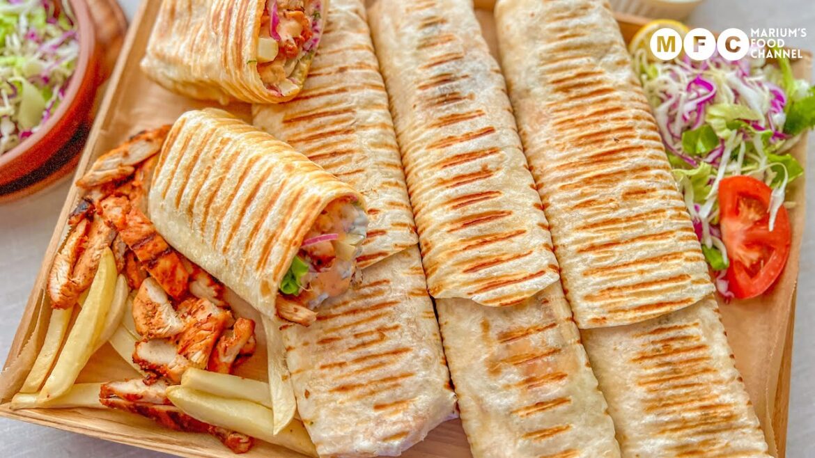 Turkish Chicken Doner Shawarma with Homemade Spicy Mayo & Tzatziki | IT’S AMAZING!