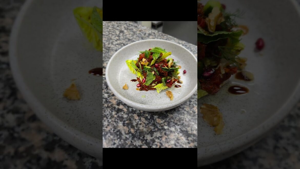 Turkish salad plating olive salad/yedi kule dry tomato salad #qatar #AKH #TNU #chef #folow