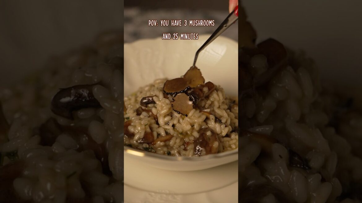 This Mushroom & Black Truffle Risotto Feels Too Fancy for a Home Dinner This Mushroom & Black Truffle Risotto Feels Too Fancy for a Home Dinner