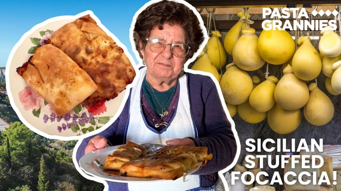 91yr old Maria makes Sicilian stuffed focaccia | Pasta Grannies 91yr old Maria makes Sicilian stuffed focaccia | Pasta Grannies