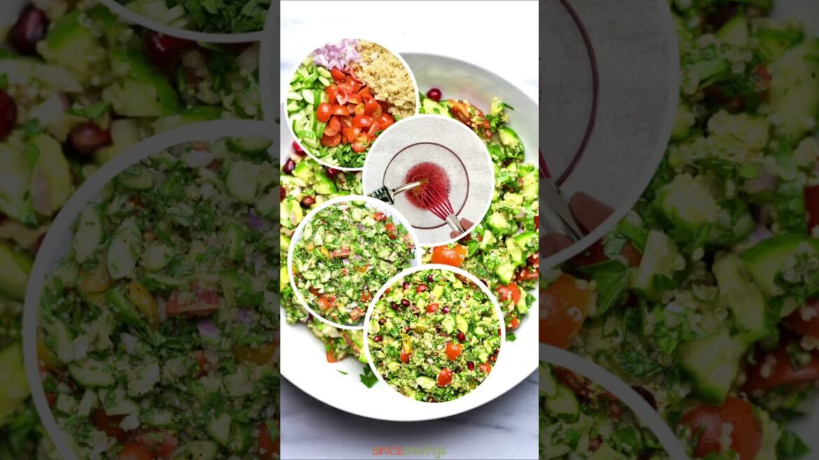Easy & Tasty Quinoa Tabbouleh- (Gluten Free + High-Protein) #shorts