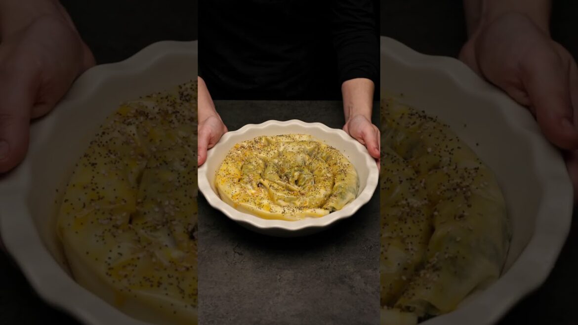 Spinach and feta cheese börek Spinach and feta cheese börek