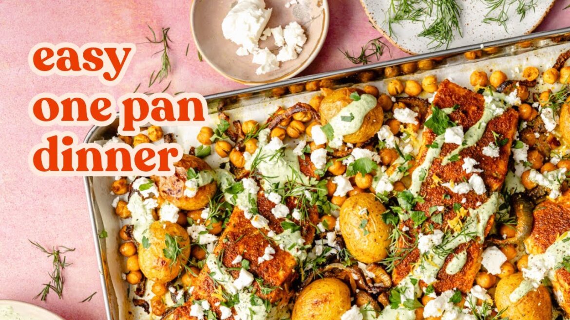 Sheet Pan Spiced Salmon with Chickpeas & Potatoes | Ambitious Kitchen