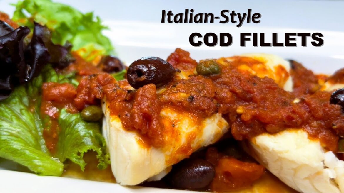 Italian-Style COD FISH Recipe | COD FILLETS Topped with Tomato Sauce