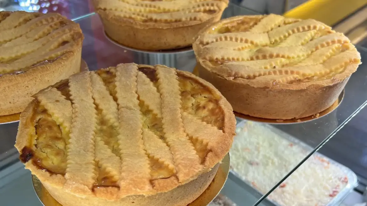 Pastiera at the Mercato Rionale Monti in Rome.