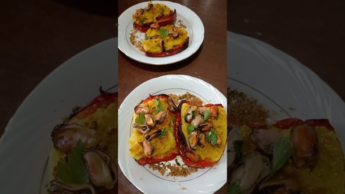 Peperoni rossi couscous e cozze Peperoni rossi couscous e cozze
