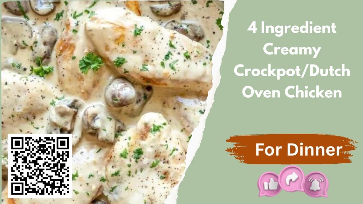 4-Ingredient Creamy Chicken | Easy Dutch Oven Crockpot One-Pot Meal! 4-Ingredient Creamy Chicken | Easy Dutch Oven Crockpot One-Pot Meal!
