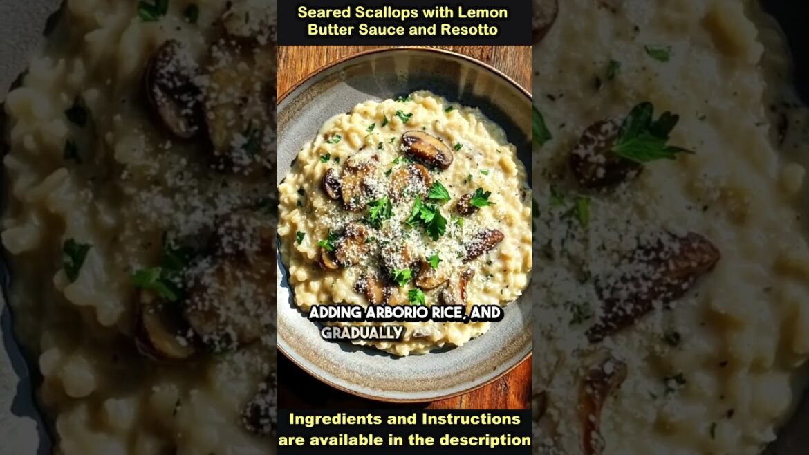 Seared Scallops with Lemon Butter Sauce and Resotto #food #cooking #funny #toyreviews #easyrecipe Seared Scallops with Lemon Butter Sauce and Resotto #food #cooking #funny #toyreviews #easyrecipe