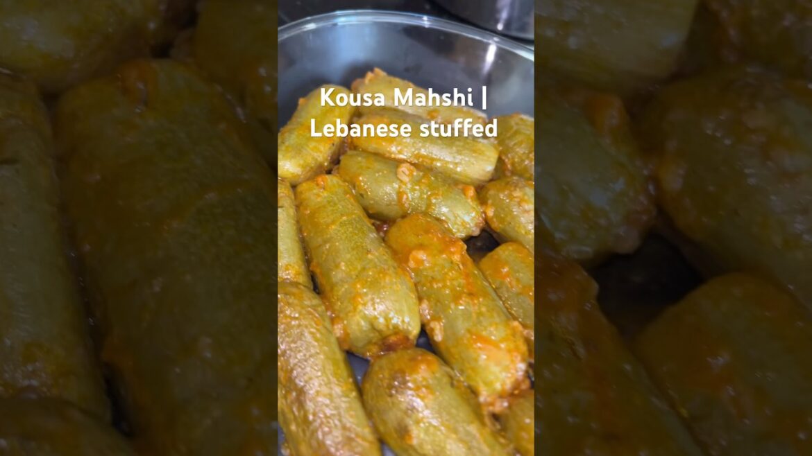 Kousa mahshi , lebanese recipe #arabicfood #kousamahshi #lebanesesquash