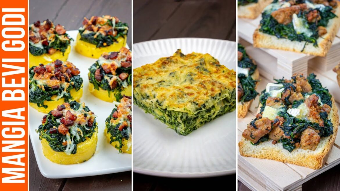 3 RICETTE CON SPINACI