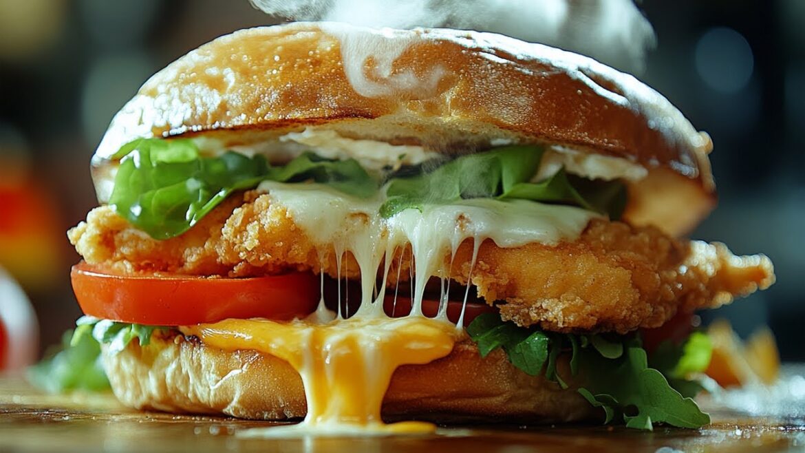 The Ultimate Crispy Chicken Sandwich – Melted Cheese & Juicy Flavor Explosion! The Ultimate Crispy Chicken Sandwich – Melted Cheese & Juicy Flavor Explosion!