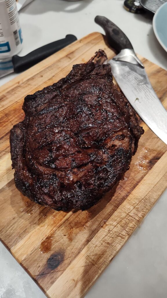 Snake river farms cowboy steak.