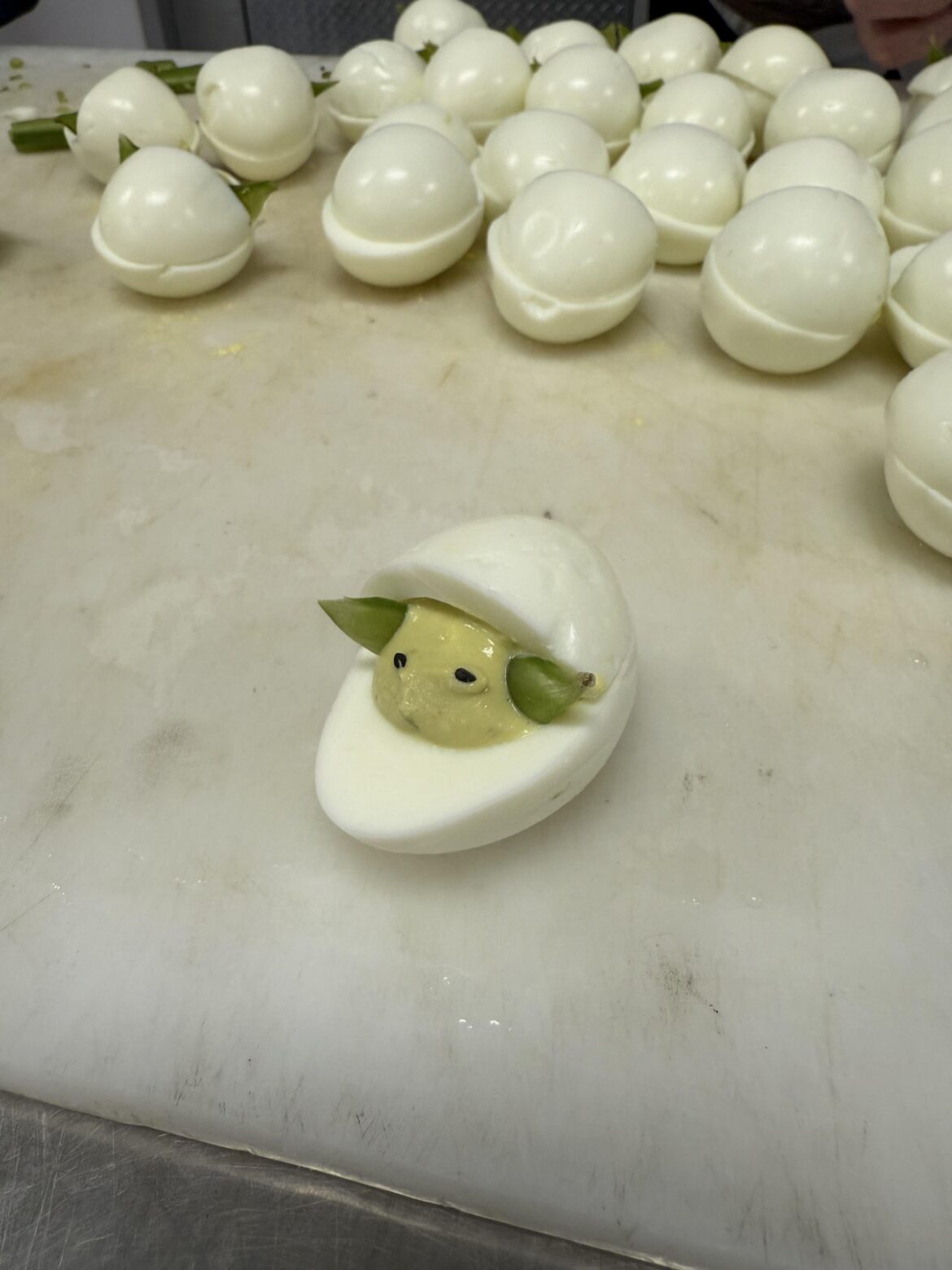 I asked one of my cooks to make deviled eggs